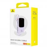 Baterie externa portabila Baseus Qpow Pro Plus, 10000 mAh, 22.5W, 3A, 1xUSB-C, 1xUSB-A, 1xCablu USB-C, Mov 8 - lerato.ro