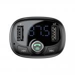 Incarcator auto Baseus S-09 cu transmitator FM si Bluetooth, 2x USB, 3.4A, Slot MicroSD, Negru 4 - lerato.ro