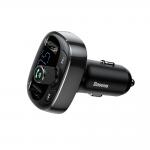 Incarcator auto Baseus S-09 cu transmitator FM si Bluetooth, 2x USB, 3.4A, Slot MicroSD, Negru 5 - lerato.ro