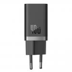 Incarcator retea Baseus GaN5 Pro, 2xUSB-C, 40W, Negru 3 - lerato.ro