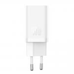 Incarcator retea Baseus GaN5 Pro, 2xUSB-C, 40W, Alb 3 - lerato.ro
