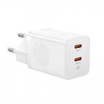 Incarcator retea Baseus GaN5 Pro, 2xUSB-C, 40W, Alb 5 - lerato.ro