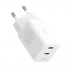Incarcator retea Baseus GaN5 Pro, 2xUSB-C, 40W, Alb 6 - lerato.ro