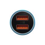 Incarcator auto Baseus Golden Contactor, 2xUSB-A, 60W, 3A, Albastru 4 - lerato.ro