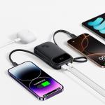Baterie externa portabila EnerFill FC31 Qpow3 Ultra, 20000mAh, 45W, USB-C, Cablu USB-C, Cablu Lightning, Display LED, Negru 6 - lerato.ro