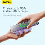 Baterie externa portabila Baseus Magnetic Mini, 20000 mAh, 20W, Wireless 15W, USB-C, Mov 14 - lerato.ro