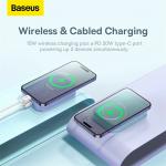 Baterie externa portabila Baseus Magnetic Mini, 20000 mAh, 20W, Wireless 15W, USB-C, Mov 13 - lerato.ro