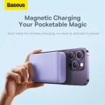 Baterie externa portabila Baseus Magnetic Mini, 20000 mAh, 20W, Wireless 15W, USB-C, Mov 3 - lerato.ro