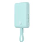 Baterie externa portabila Baseus Magnetic Mini, 10000 mAh, 20W, USB-C, Wireless 15W, Cablu Lightning integrat, Albastru 8 - lerato.ro