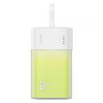 Baterie externa portabila Baseus Popsicle, 5200 mAh, 20W, USB-C, Cablu Lightning integrat, Alb/Verde 2 - lerato.ro