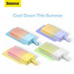 Baterie externa portabila Baseus Popsicle, 5200 mAh, 20W, USB-C, Cablu Lightning integrat, Galben/Roz 3 - lerato.ro
