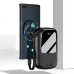 Baterie externa portabila Baseus Qpow Digital Display, 10000 mAh, 22.5W, USB/USB-C, Cablu USB-C integrat, Negru 5 - lerato.ro