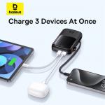 Baterie externa portabila Baseus QPow Pro Plus, 10000 mAh, 22.5W, Display, USB/USB-C, Cablu USB-C integrat, Negru 5 - lerato.ro