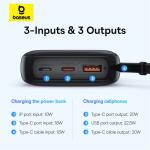 Baterie externa portabila Baseus QPow Pro Plus, 10000 mAh, 22.5W, Display, USB/USB-C, Cablu USB-C integrat, Negru 7 - lerato.ro
