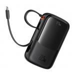Baterie externa portabila Baseus QPow Pro Plus, 10000 mAh, 22.5W, Display, USB/USB-C, Cablu USB-C integrat, Negru 11 - lerato.ro