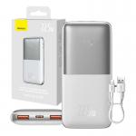 Baterie externa portabila Baseus Bipow Pro, 10000 mAh, 22.5W, USB-C si 2x USB, Cablu USB-C 30 cm inclus, Alb 10 - lerato.ro