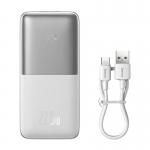 Baterie externa portabila Baseus Bipow Pro, 10000 mAh, 22.5W, USB-C si 2x USB, Cablu USB-C 30 cm inclus, Alb 9 - lerato.ro