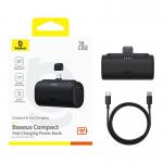 Baterie externa portabila Baseus Compact, 5000 mAh, USB-C, 20W, Cablu USB-C inclus, Negru 4 - lerato.ro