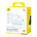 Baterie externa portabila Baseus Compact, 5000 mAh, USB-C, 20W, Cablu USB-C inclus, Albastru 4 - lerato.ro