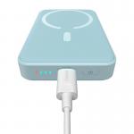 Baterie externa portabila Baseus Magnetic Mini, 10000 mAh, USB-C, 20W, Compatibila MagSafe, Wireless 15W, Cablu USB-C 50 cm inclus, Albastru 9 - lerato.ro