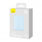 Baterie externa portabila Baseus Magnetic Mini, 10000 mAh, USB-C, 20W, Compatibila MagSafe, Wireless 15W, Cablu USB-C 50 cm inclus, Albastru 10 - lerato.ro
