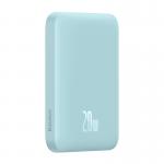 Baterie externa portabila Baseus Magnetic Mini, 6000 mAh, 20W, USB-C, Compatibila MagSafe, Wireless 15W, Cablu USB-C 30 cm inclus, Albastru 5 - lerato.ro