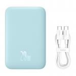 Baterie externa portabila Baseus Magnetic Mini, 6000 mAh, 20W, USB-C, Compatibila MagSafe, Wireless 15W, Cablu USB-C 30 cm inclus, Albastru 11 - lerato.ro