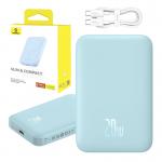 Baterie externa portabila Baseus Magnetic Mini, 6000 mAh, USB-C, 20W, Wireless 15W, Cablu USB-C 50cm inclus, Albastru 13 - lerato.ro