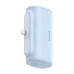 Baterie externa portabila Baseus OS Compact, 5000 mAh, USB, 20W, Cablu USB-C inclus, Conector Lightning integrat, Albastru 7 - lerato.ro