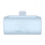 Baterie externa portabila Baseus OS Compact, 5000 mAh, USB, 20W, Cablu USB-C inclus, Conector Lightning integrat, Albastru 5 - lerato.ro
