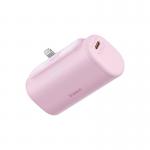 Baterie externa portabila Baseus OS Compact, 5000 mAh, USB, 20W, Cablu USB-C inclus, Conector Lightning integrat, Roz 5 - lerato.ro