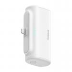 Baterie externa portabila Baseus OS Compact, 5000 mAh, USB, 20W, Cablu USB-C inclus, Conector Lightning integrat, Alb 7 - lerato.ro