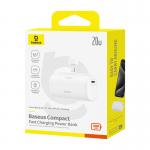 Baterie externa portabila Baseus OS Compact, 5000 mAh, USB, 20W, Cablu USB-C inclus, Conector Lightning integrat, Alb 6 - lerato.ro