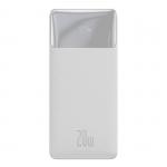 Baterie externa portabila Baseus Bipow fast charging, 30000 mAh, 20W, Cablu USB-A - Micro USB 25cm, Alb 2 - lerato.ro