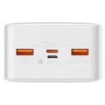 Baterie externa portabila Baseus Bipow fast charging, 30000 mAh, 20W, Cablu USB-A - Micro USB 25cm, Alb 5 - lerato.ro
