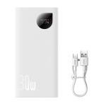 Baterie externa portabila Baseus Adaman2, 10000 mAh, 30W, LED, Power Delivery / Quick Charge 3.0, Alb 11 - lerato.ro