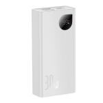 Baterie externa portabila Baseus Adaman2, 10000 mAh, 30W, LED, Power Delivery / Quick Charge 3.0, Alb 6 - lerato.ro