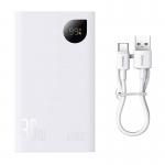 Baterie externa portabila Baseus Adaman2, 20000 mAh, 30W, Display, Power Delivery / Quick Charge 3.0, Alb 7 - lerato.ro