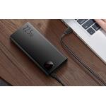 Baterie externa 20000 mAh Baseus Adaman Metal Powebank, PD QC 22.5W, 1xLightning, 2xUSB, 1xUSB-C, 1xMicroUSB, Afisaj led, Negru 8 - lerato.ro