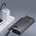 Baterie externa portabila Baseus Adaman Metal, 20000 mAh, 65W, Cablu USB-C 50cm inclus, Negru 9 - lerato.ro