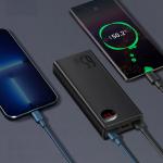 Baterie externa portabila Baseus Adaman Metal, 20000 mAh, 65W, Cablu USB-C 50cm inclus, Negru 8 - lerato.ro