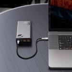 Baterie externa portabila Baseus Adaman Metal, 20000 mAh, 65W, Cablu USB-C 50cm inclus, Negru 3 - lerato.ro