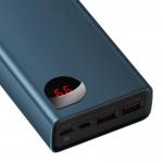 Baterie externa portabila Baseus Adaman Metal, 20000 mAh, 65W, LED, Power Delivery / Quick Charge 3.0, 2x USB, 1x USB-C, 1x MicroUSB, Albastru 7 - lerato.ro