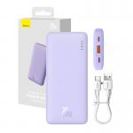 Baterie externa portabila Baseus Airpow 10000 mAh, 20W, USB/USB-C, Cablu USB-C inclus, Mov 12 - lerato.ro