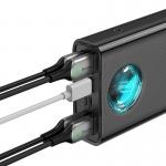 Baterie externa portabila Baseus Amblight, 30000 mAh, 65W, LED, Power Delivery / Quick Charge 3.0, Negru 10 - lerato.ro