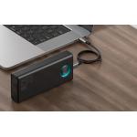 Baterie externa portabila Baseus Amblight, 30000 mAh, 65W, LED, Power Delivery / Quick Charge 3.0, Negru 6 - lerato.ro