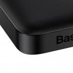Baterie externa portabila Baseus Bipow 10000 mAh, Digital Display, 15W, Cablu USB-C inclus, Negru