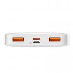 Baterie externa portabila Baseus Bipow 10000 mAh, 2xUSB, 1xUSB-C, Digital Display, 20W, Cablu MicroUSB 25cm inclus, Alb 8 - lerato.ro