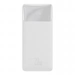 Baterie externa portabila Baseus Bipow 20000 mAh, 2xUSB, 1xUSB-C, Digital Display, 20W, Cablu MicroUSB inclus, Alb 2 - lerato.ro