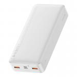 Baterie externa portabila Baseus Bipow 20000 mAh, 2xUSB, 1xUSB-C, Digital Display, 20W, Cablu MicroUSB inclus, Alb 4 - lerato.ro